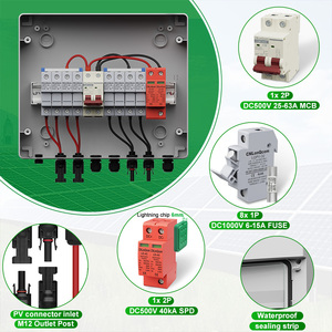 CNLonQcom Outdoor Solar PV <strong>Combiner</strong> Box 12 Way DC 500V <strong>4</strong> in <strong>1</strong> Out IP65 Waterproof Circuit Breaker Box