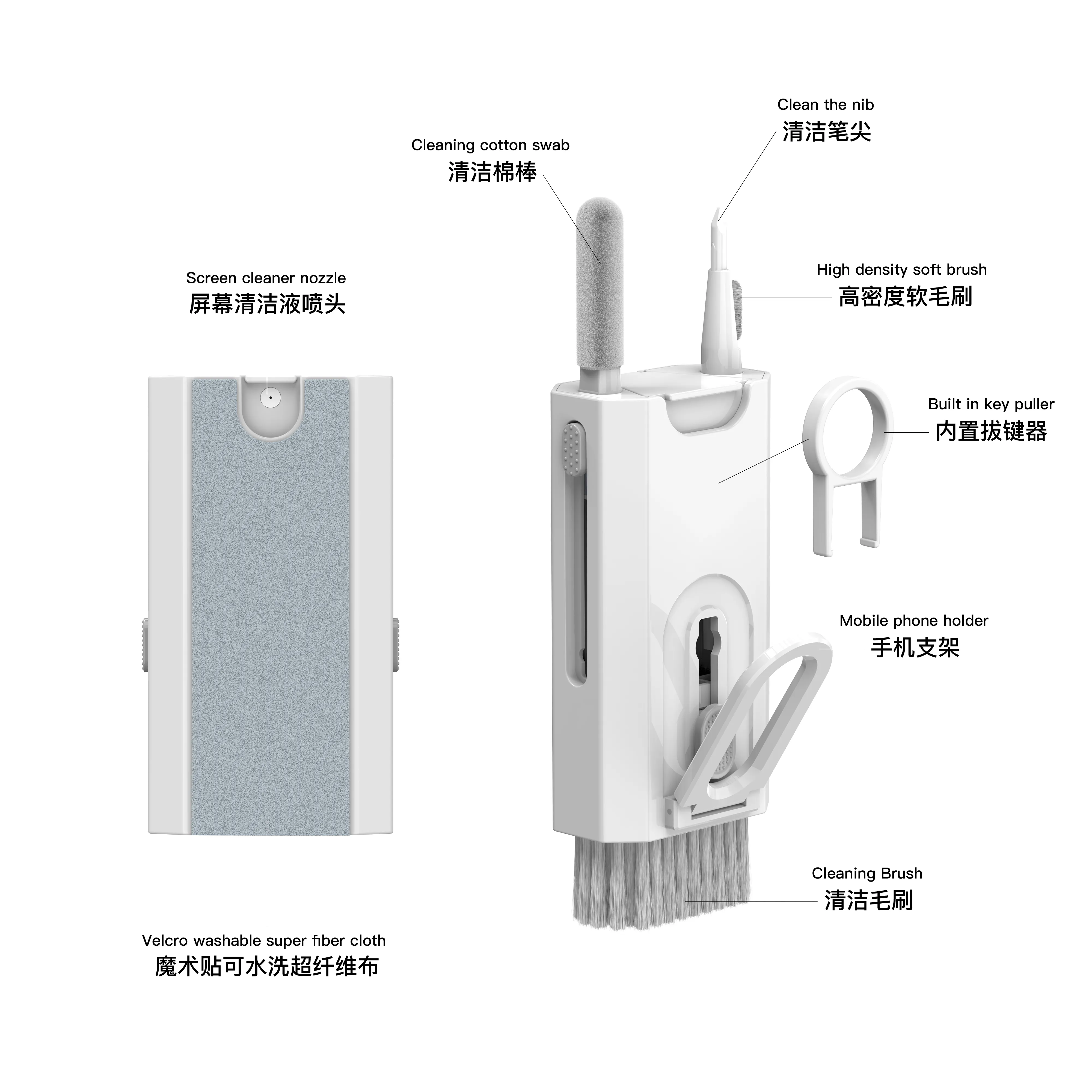 Diapasón lectronic 8 en 1, ortable, para arbud, ell, Hone