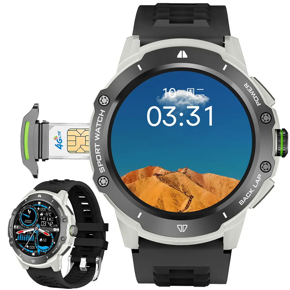 2024 nuovi arrivi Smart Watch elettronico 2023 di alta qualità Super Amoled 4G Android Sim supportato con Sim Card e fotocamera Mobile