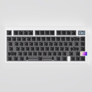 Kit de teclado Tri-Mode Finalkey V81 Plus BT/2,4 Ghz/a través de la Junta programable personalizada de 81 teclas Teclado mecánico con cable inalámbrico