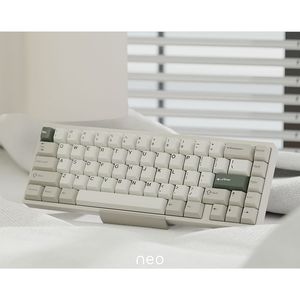 Teclado iluminado con LED RGB de alto rendimiento 2,4G Teclado mecánico inalámbrico para juegos de ordenador en inglés