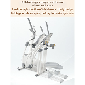 Máy tập thể dục elip gấp gọn màu trắng thiết kế mới năm 2025 với hệ thống phanh từ tính, máy tập thể dục di động - Product Image 6
