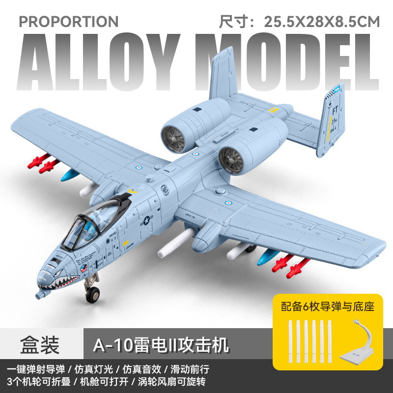Avion d'attaque extra-large A-10 Thunderbolt II - Bleu