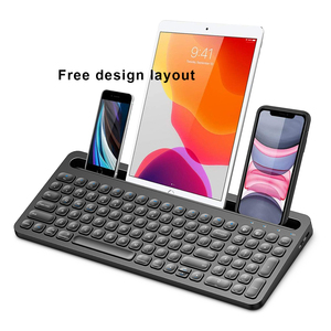 Teclado multidispositivo Bluetooth para tableta, teclado inalámbrico con teclado numérico, diseño personalizado, para teléfono y iPad - Product Image 1