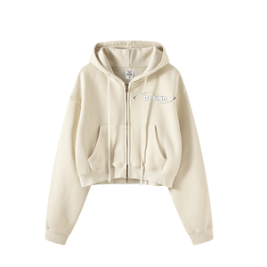 Áo hoodie thể thao nữ có mũ trùm đầu, khóa kéo, tay dài, phong cách retro Mỹ mùa đông 2025 - Product Image 4