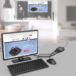 fjgear工厂价格usb Kvm扩展器即插即用ip光纤hdmi kvm扩展器50m，ip红外高达4K