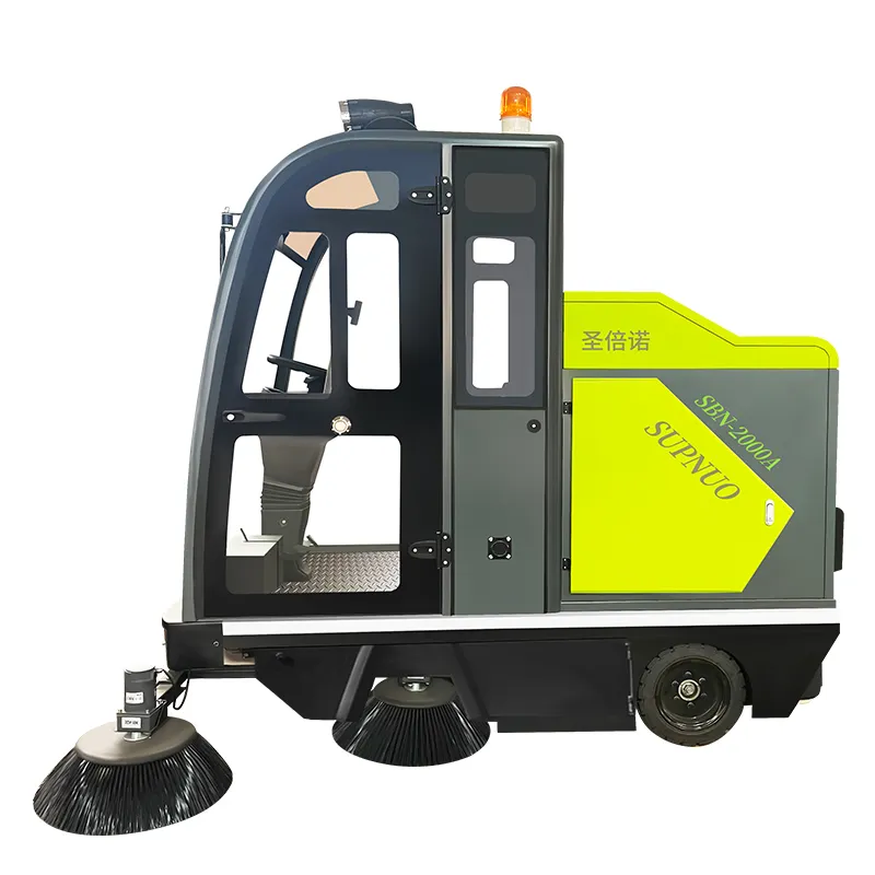 完全に密閉された三輪車掃除車を運転するSBN-2000Aの商用フロアスクラバーと掃除機