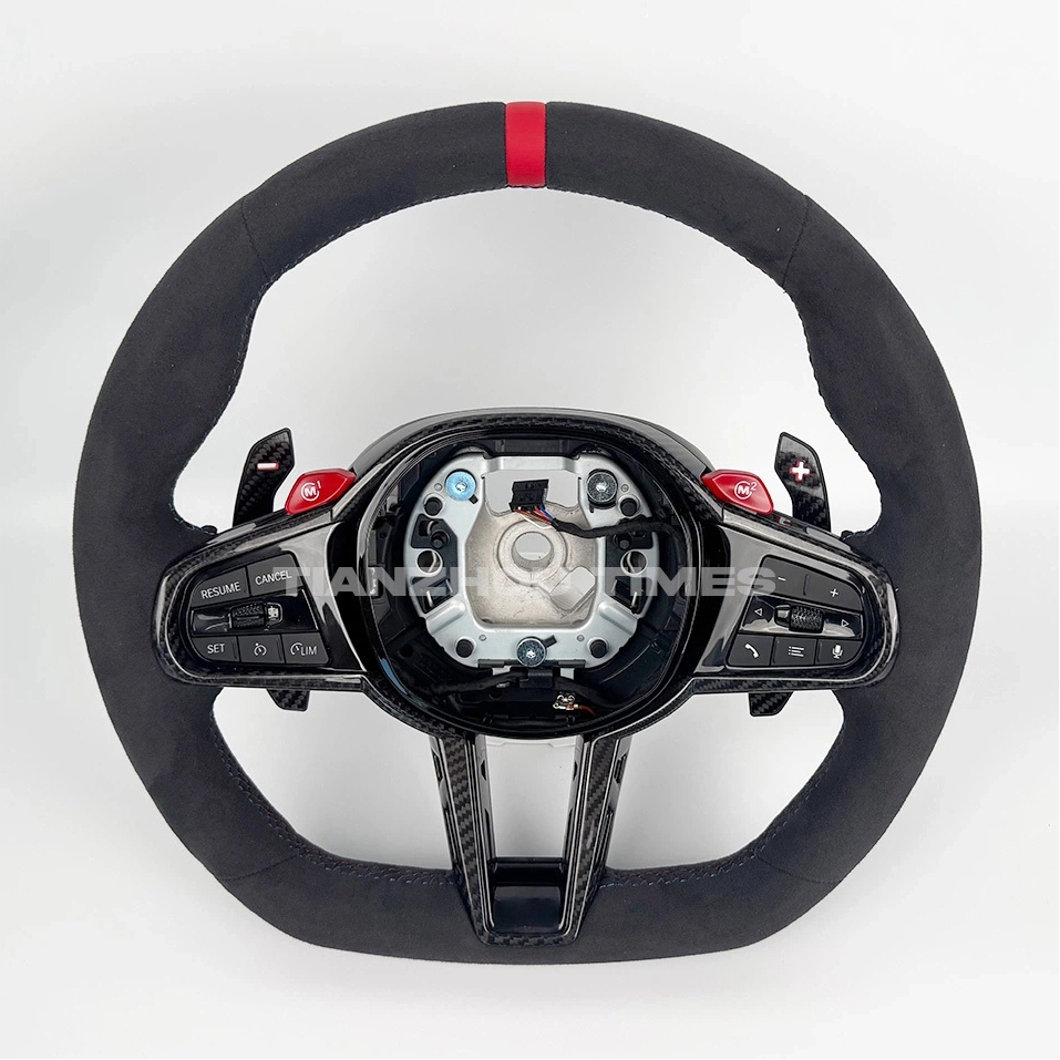 Faux suede+ Glossy Carbon Trim