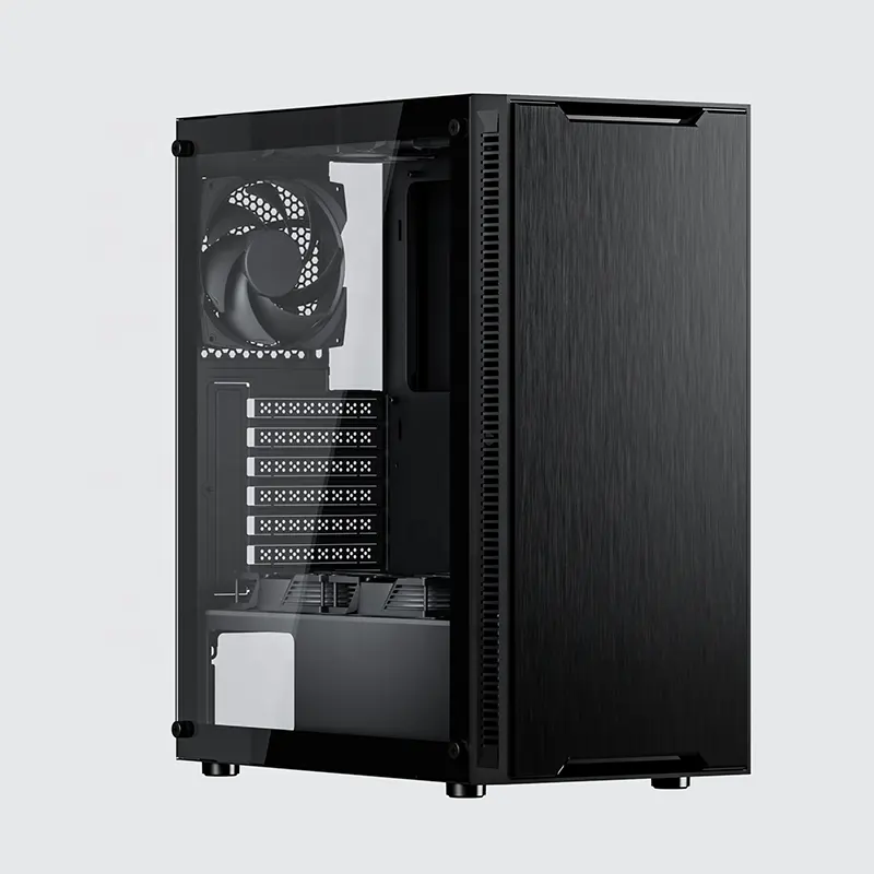 Funda de ordenador de oficina, diseño clásico, chasis de profundidad de 350MM, color negro, silencioso, ATX