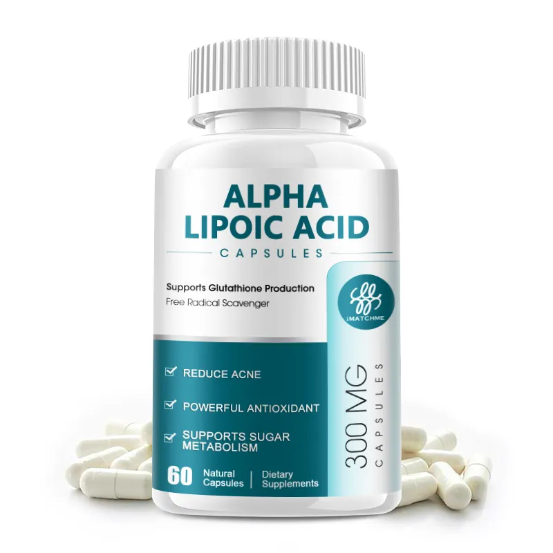 Cápsula antioxidante del ácido alfa lipoico soluble en agua y soluble en grasa del suplemento del ALA del OEM para el equilibrio del azúcar de sangre