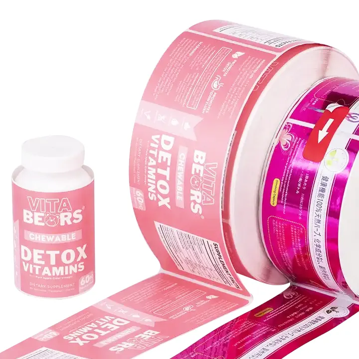 Custom Printing Gezonde Farmaceutische Product Spot Uv Fles Sticker, Roll Matte Voedingssupplement Labels