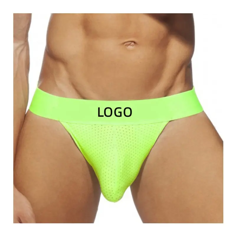 Custom neon jock strap neon orange underwear men jockstrap neon green jockstraps breathable mesh jocks
