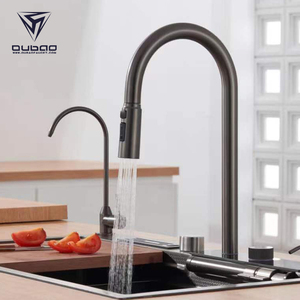 OUBAO lüks mutfak lavaboları Modern şelale çok fonksiyonlu lavabo yağmur çekin musluk dokunun mutfak lavabo setleri - Product Image 2