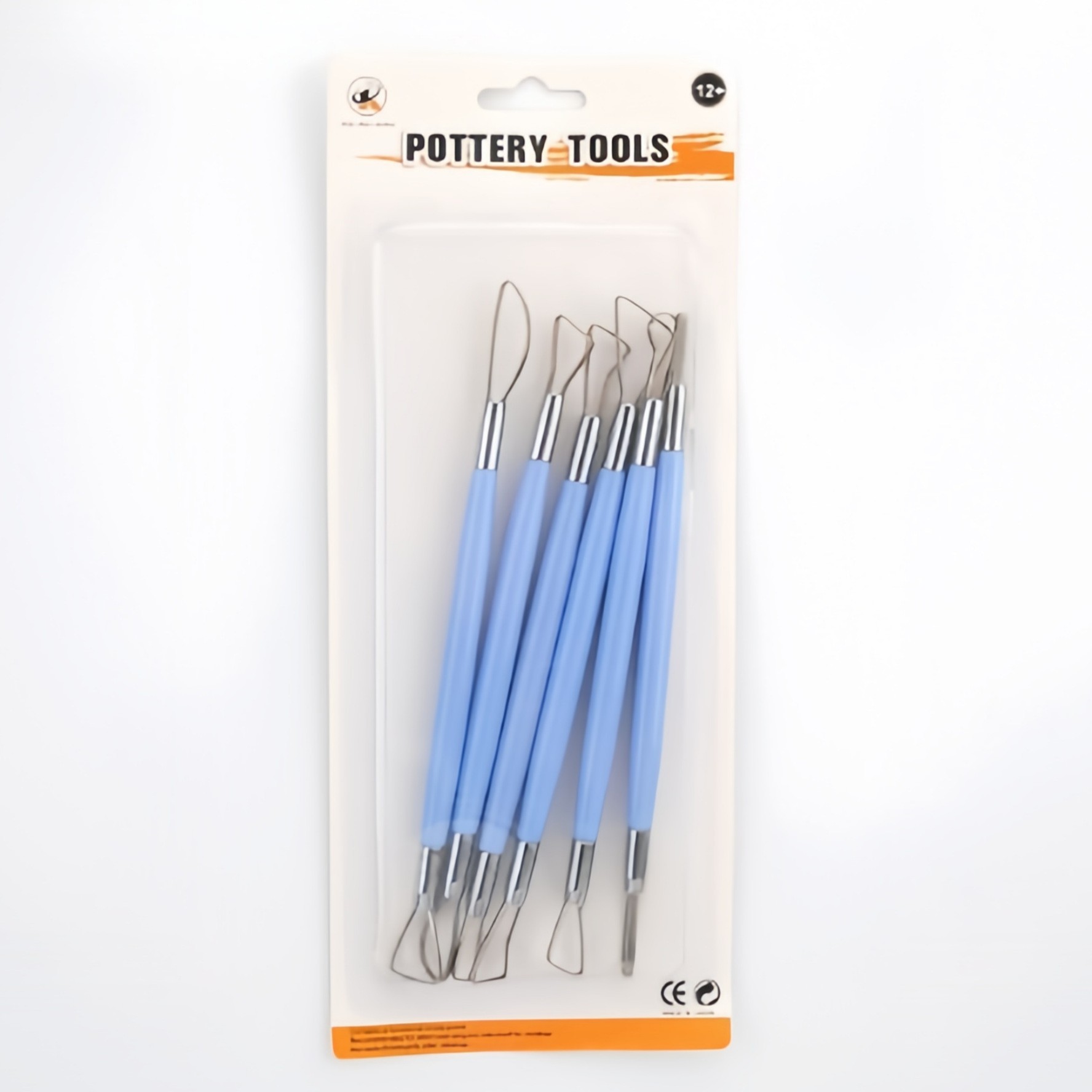 Kw-t-258 ดินพลาสติก ชุด 6 ชิ้น ยาว-กระดาษสีฟ้า ตุ่ม
