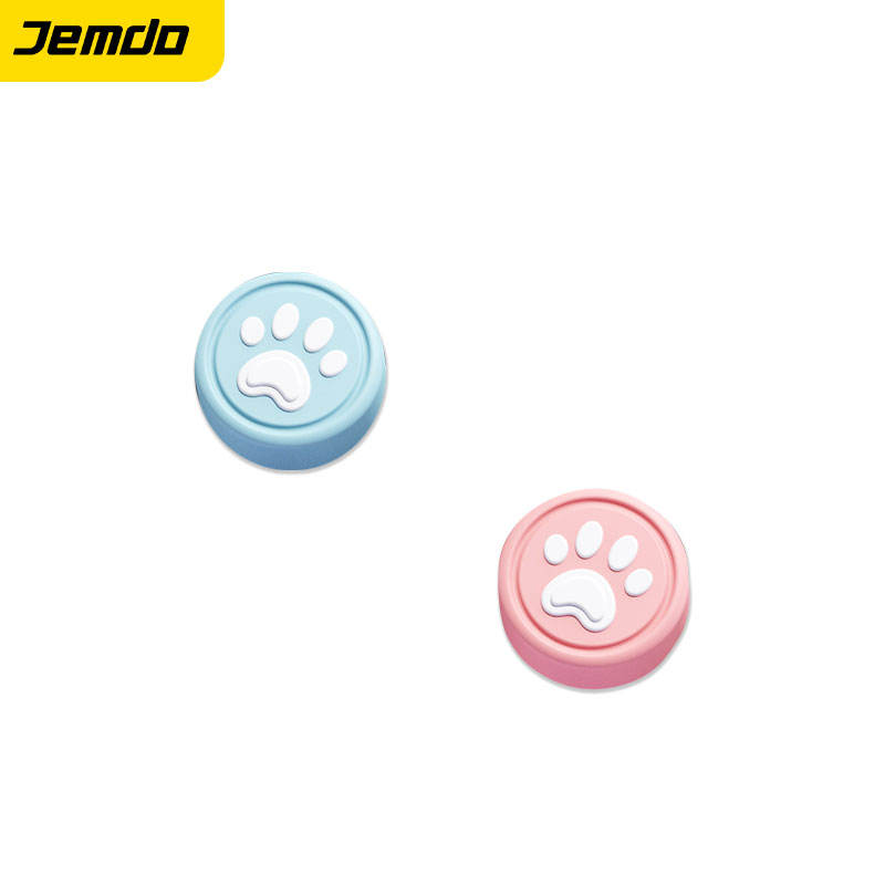 Patte de chat bleue et rose