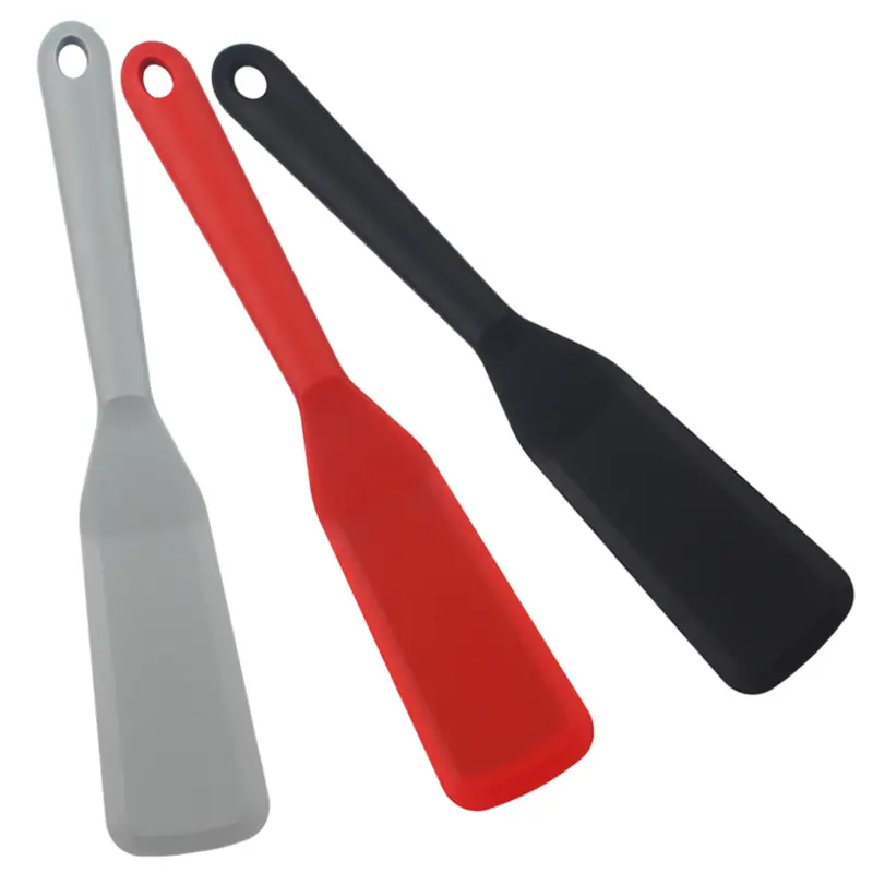 Spot mini cuisine spatule en silicone à long manche silicone de qualité alimentaire résistant aux hautes températures pelle à frire pelle à oeufs frits