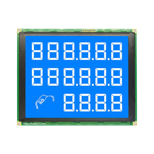 Benutzer definierte Monochrom 7 Segment 20 Ziffern TN HTN Typ positive LCD-LCM-Anzeige mit Steuer platine Für Kraftstoffsp ender