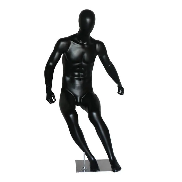 Outdoor sports brand clothing store muscle men and women skiing posture model full body mannequin