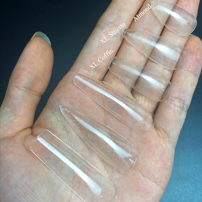 240pcs Box Full Cover Almond Clear