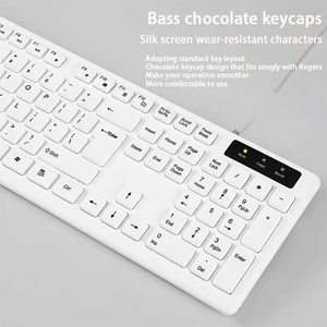 Juego de teclado y mouse con cable Teclado de chocolate Notebook Computadora de escritorio todo en uno