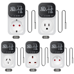New Arrivals Large LCD Screen Digital Temperature <strong>Controller</strong> Thermostat <strong>Timer</strong> Switch EU Socket With Temperature <strong>Sensor</strong>