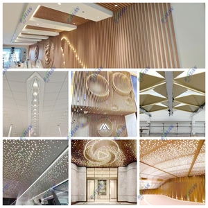 Modular chống cháy nhôm lưới hệ thống Trần đục Trần cho văn phòng trung tâm khách sạn bệnh viện căn hộ siêu thị - Product Image 4