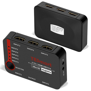TESmart-conmutador 5 en 1 de salida HDMI, 5x1, 4K, 60Hz, 5 puertos, con Control remoto, receptor IR, CEC, 4K, conmutador de vídeo, gran oferta - Product Image 2