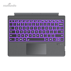 Bàn phím không dây Loại bìa Trackpad chuột thay thế cho MicroSoft bề mặt <span class=keywords><strong>Pro</strong></span> LED Backlit sạc pin đa cảm ứng - Product Image 2