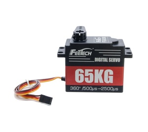 FT6365M หุ่นยนต์ดิจิตอลเซอร์โวเดลต้าแรงบิดสูง1/5กก. โหมดเกียร์โลหะสัญญาณดิจิตอลมีตัวควบคุมระยะไกล