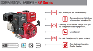 Senciガソリンエンジンアセンブリ単気筒4ストローク強制冷却OHV 16HP 459cc E-startトランスストレージ点火エンジン - Product Image 3
