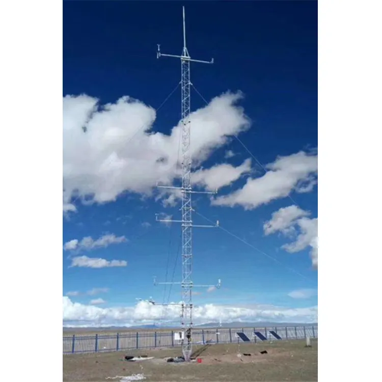 60m 80m 100m 120m Gsm Antenne Télécom Télécommunication Acier Guy Wire 30m Treillis 3leg 4 pattes Triangulaire Mât Guyé Tour