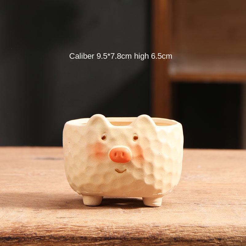 Cochon ovale jaune