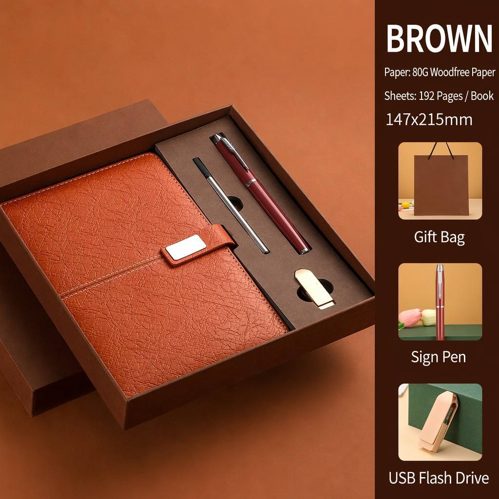Ensemble marron avec clé USB