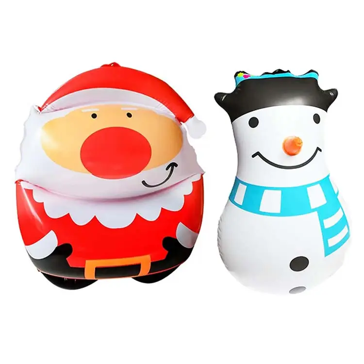 Décorations de Noël gonflables 5 pièces, canne à sucre gonflable géante Père Noël Bonhomme de neige Arbre de Noël jouets gonflables