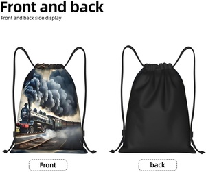 Low MOQ High Quality Custom Logo Draw <strong>String</strong> <strong>Nylon</strong> Polyester Flat BackPack Bag Promotional Drawstring Bags <strong>With</strong> Sublimation - Product Image 3