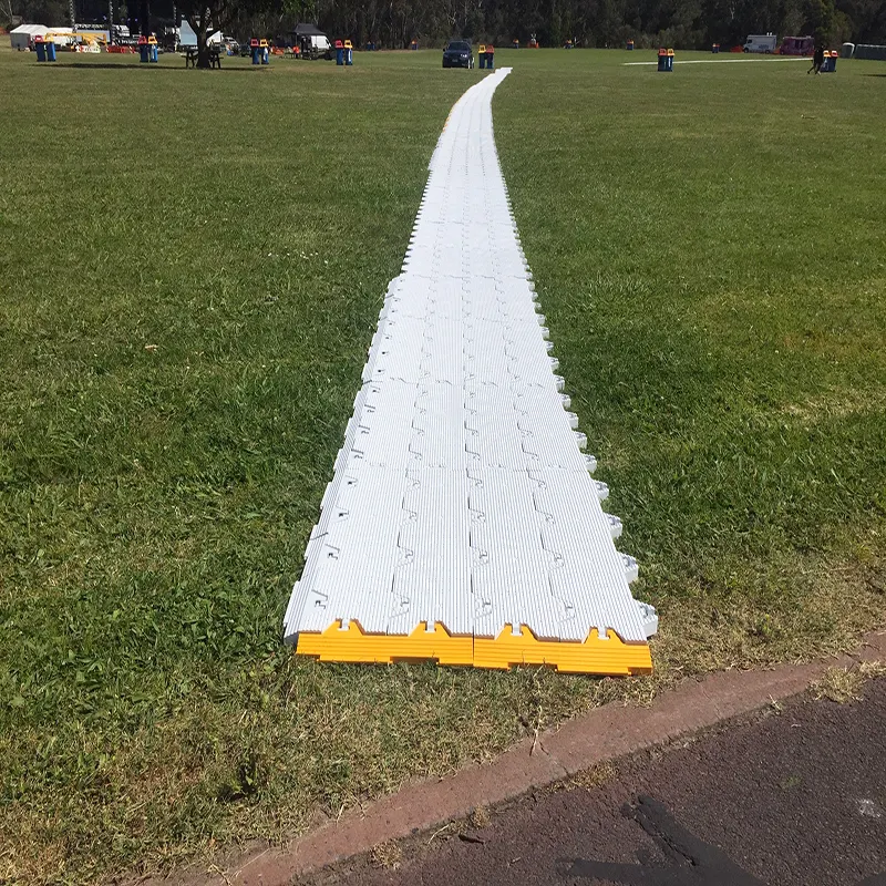 De concierto y temporal de la carretera alfombras al aire libre temporal seguro hierba esteras de protección