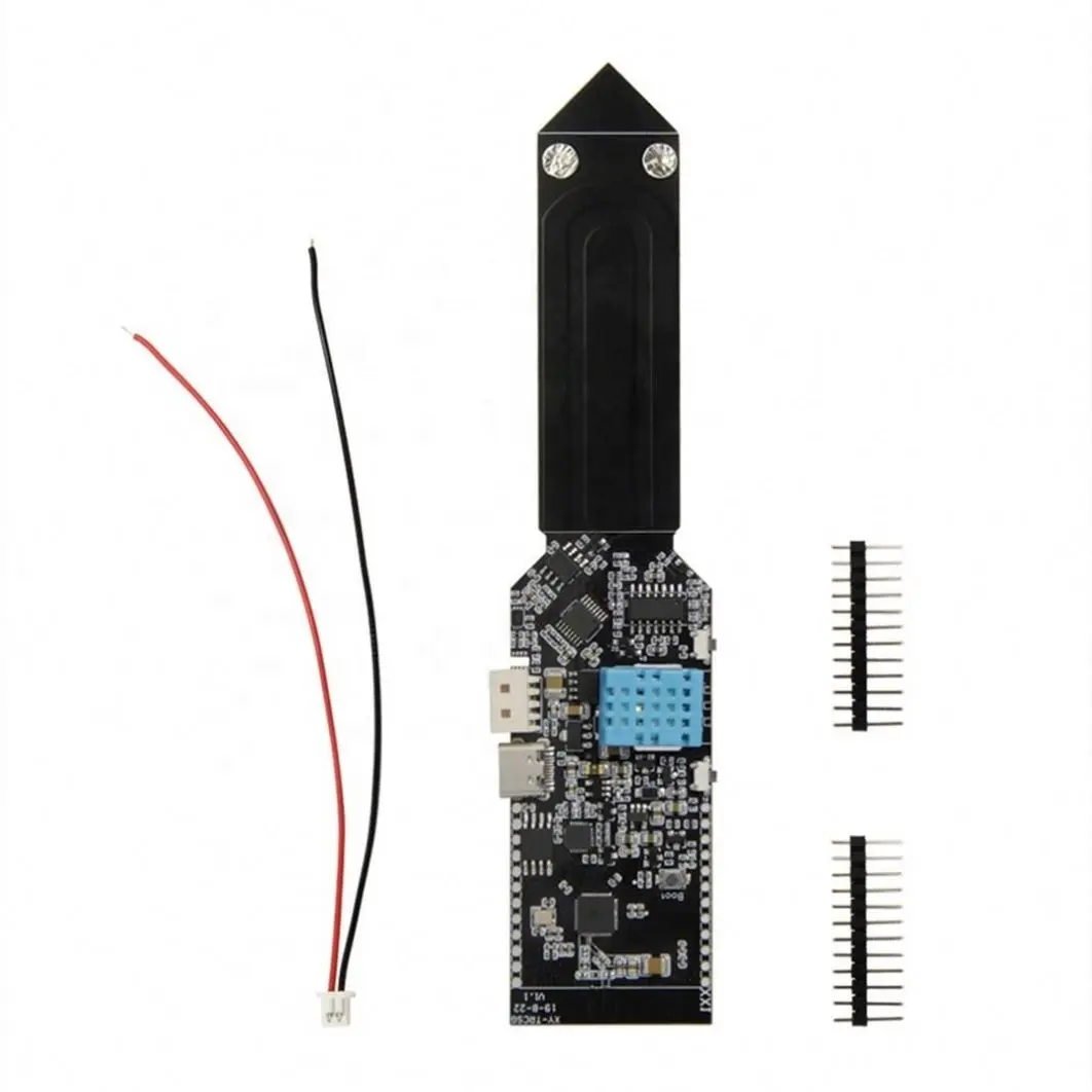 Detector de suelo V1.1 ESP32 WiFi BLE Batería y DHT11 Sensor de electrolito fotométrico de temperatura y humedad del suelo