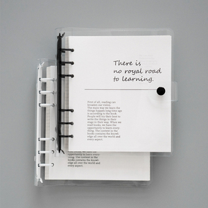 A5 6 anelli legante morbida trasparente pp cover trasparente con chiusura a scatto per spirale journal planner fai da te scrapbook notebook