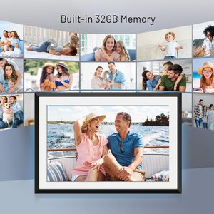 10.1インチHD IPSタッチスクリーンデジタルフォトフレーム32GB大ストレージWiFiセットアップ簡単リモート共有フラメオ経由でMP3 AVIをサポート - Product Image 6