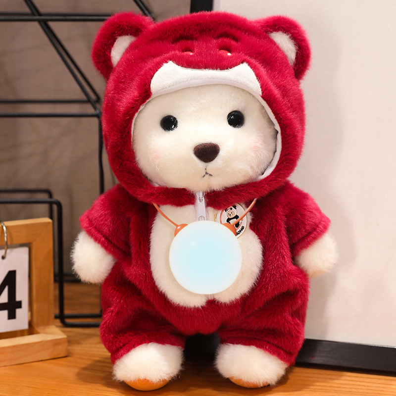 Rose red white bear ai-30cm joint bear