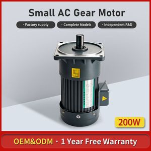 Küçük ac azaltma motoru yüksek kaliteli tek fazlı 110 v 220 v dişli redüktör motor 200 w 1/4 HP 0.2 kw güç ac azaltma motoru - Product Image 2
