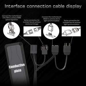 Lovingcool Silent PWM ARGB охлаждающий вентилятор 3pin с интерфейсом питания Быстрый корпус компьютера охлаждающий строительный блок вентиляторы для игрового ПК - Product Image 3