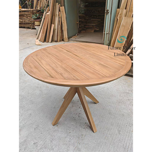 Yüksek kaliteli yuvarlak tik açık tik yemek masası tik açık masa - Product Image 1