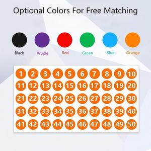 1 đến 50 số dán vinyl Số liên tiếp dán decal tự dính cho nhãn chống thấm trong nhà và ngoài trời - Product Image 3