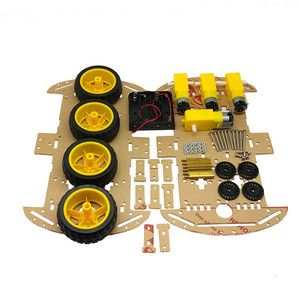 新しいモータースマートロボット車4WDシャーシキットスピードエンコーダーバッテリーボックス電気玩具Arduino用超音波モジュール - Product Image 3