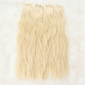 Cuticle Intact European Invisible Weft 100% Human Hair Extensions <strong>Bulk</strong> <strong>Order</strong> Double Drawn Genius Weft - Product Image 5