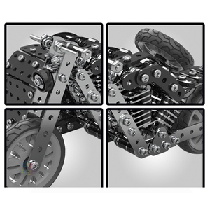 Building Educational <strong>Kit</strong> Toys 377 PCS Metal Assembled 3D <strong>Model</strong> Simulation Motorcycle - Product Image 2