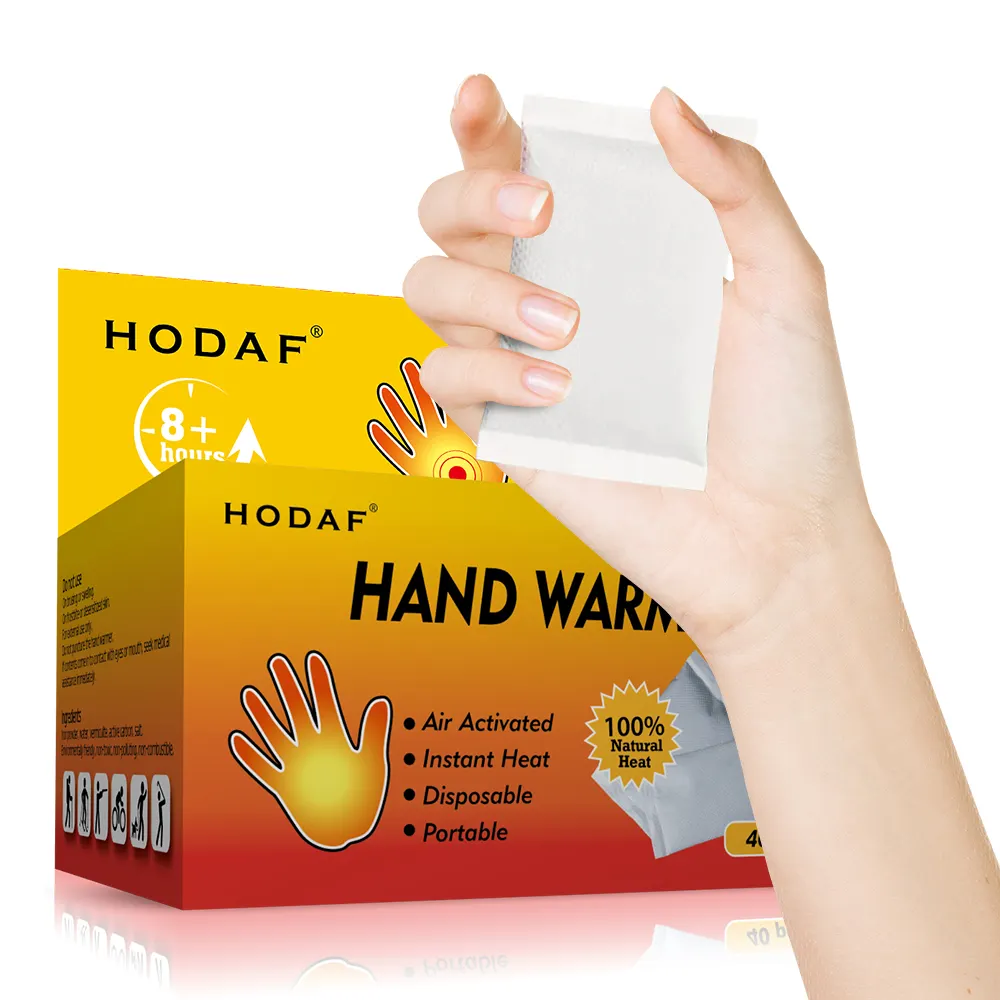 HODAF-calentador de manos desechable, almohadilla caliente de bolsillo para invierno
