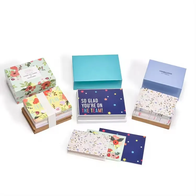 Schicke Box für Grußkarten Danke Karten-Set Graduierung Thanksgiving Weihnachten Dankeschön-Karten für kleine Unternehmen