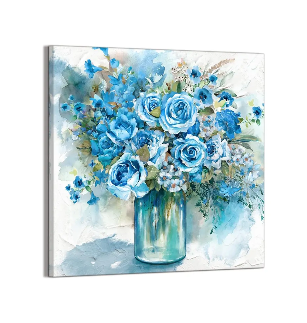 Wholesale Custom HD Print Canvas Painting Printing for Modern Wall Art Canvas flower Painting